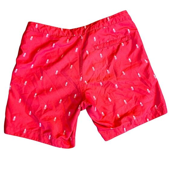 Stylish Red Pineapple Print Men's Swim Shorts - Picture 2 of 6
